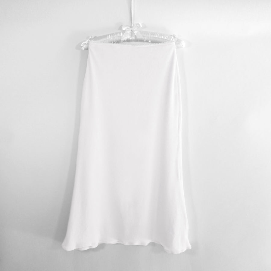 MARINA Midi Skirt : White Terry
