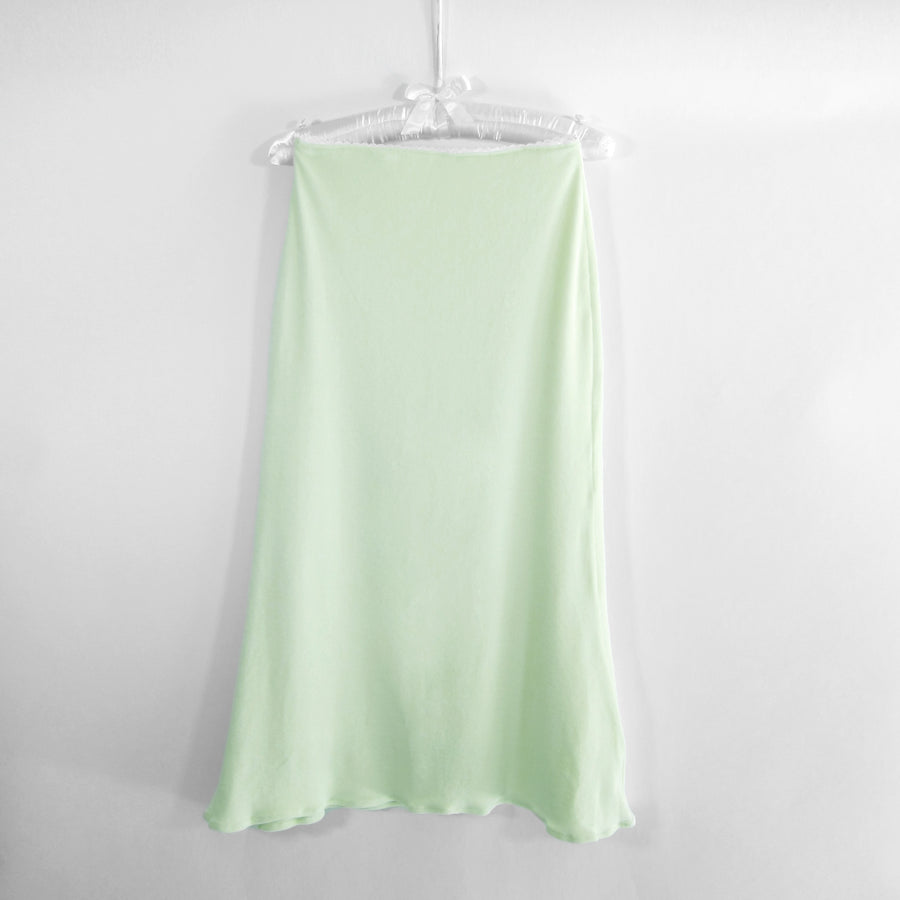 MARINA Midi Skirt : Lime Green Terry