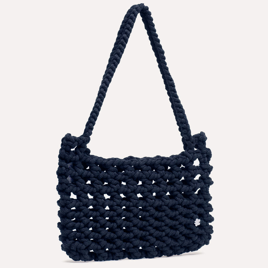MILEY Crochet Handbag : Navy Blue