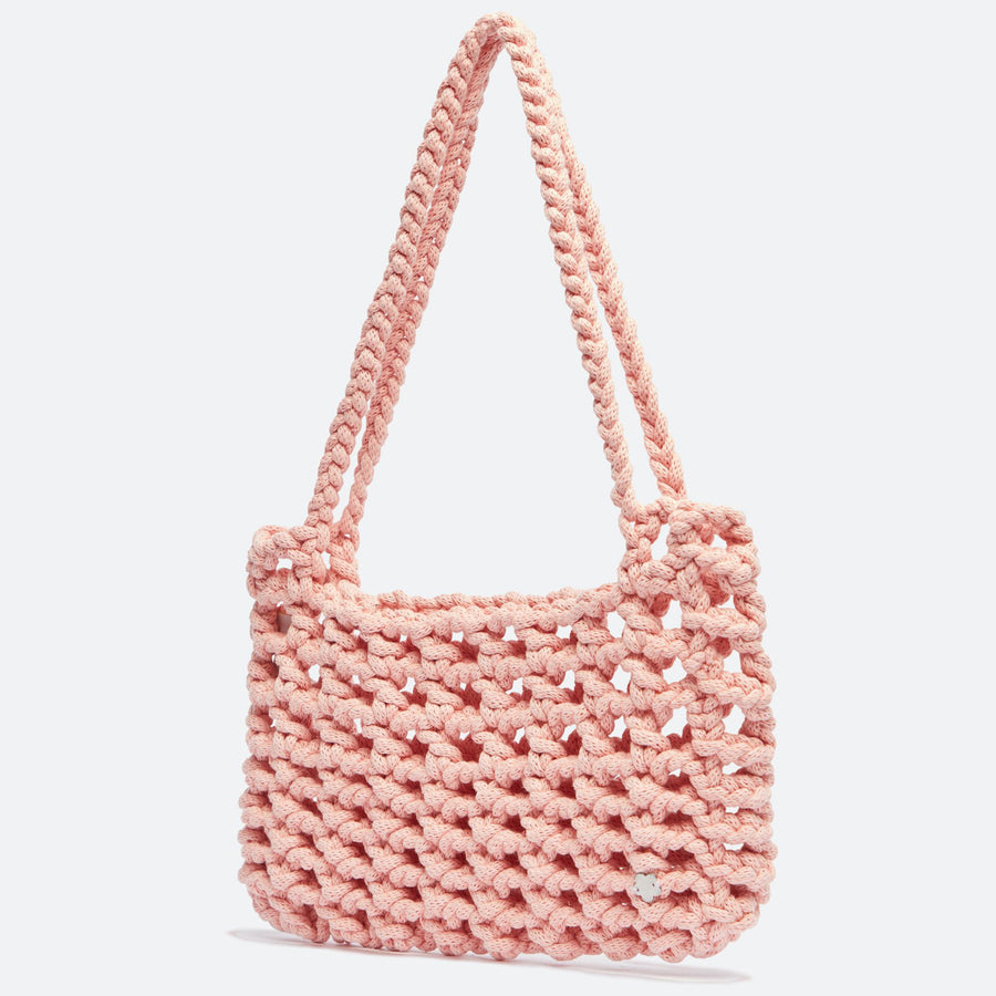 MILEY Crochet Handbag : Baby Pink
