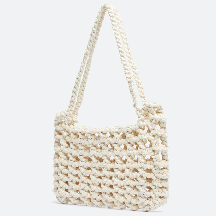 MILEY Crochet Handbag : Cream