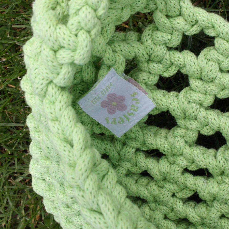 MILEY Crochet Handbag : Lime Green